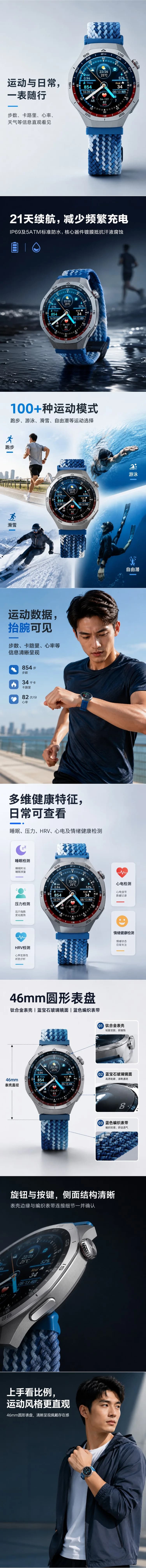 GT 智能手表 8 张详情图连续拼接预览缩略图